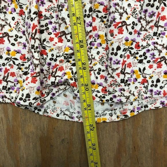 Indigo Rose Floral Pleated Lines Skirt Size XL - Picture 5 of 6